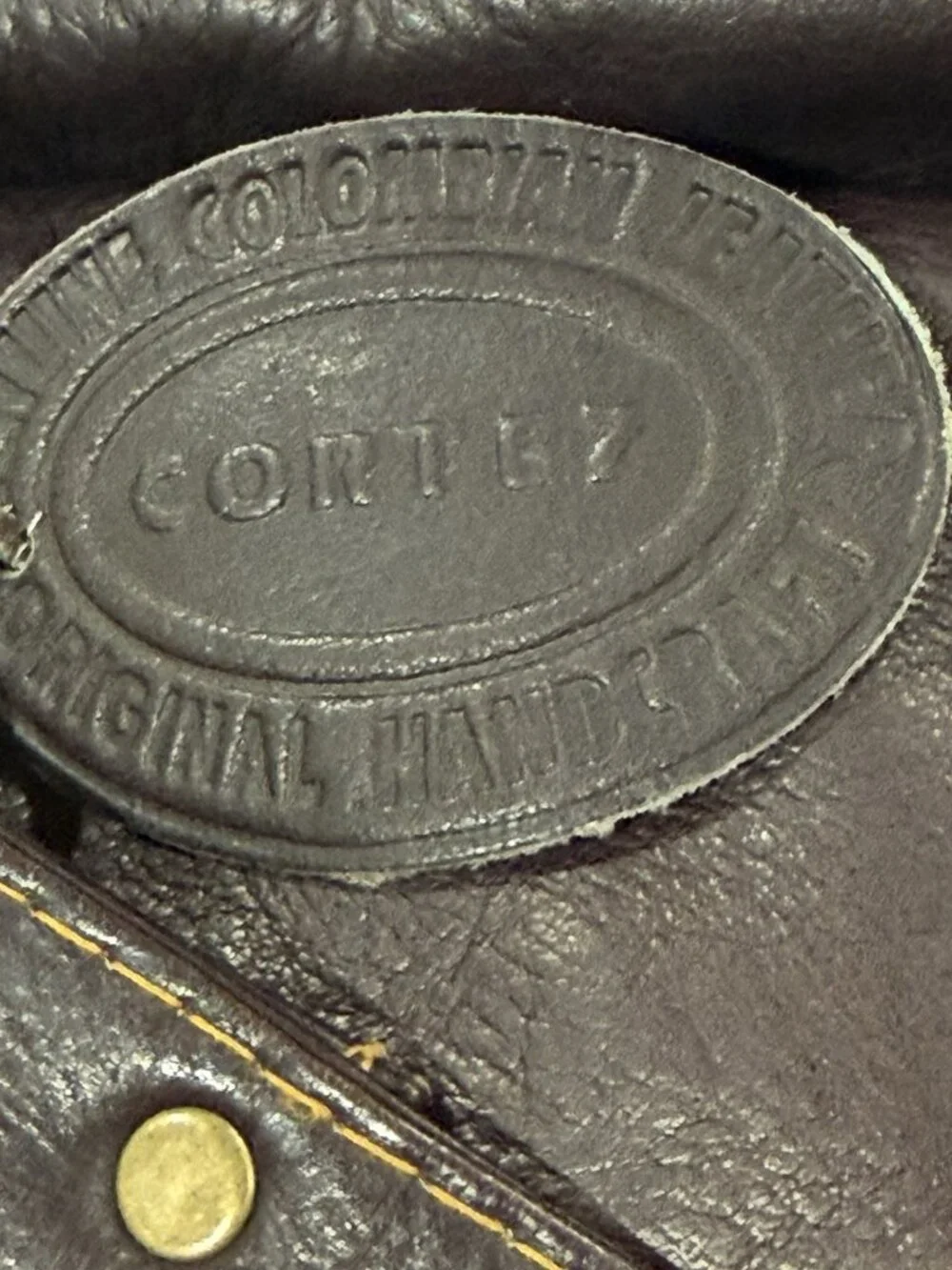 Vintage Cortez Columbian Leather Crossbody Purse Bag Small Messenger Bag